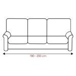 Size Sofa Cover 3 Seater Grey Elastic Settee Cover